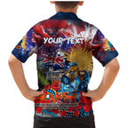 Personalised Australia Rugby Titans ANZAC Family Matching Mermaid Dress and Hawaiian Shirt Gold Coast Scratch Style