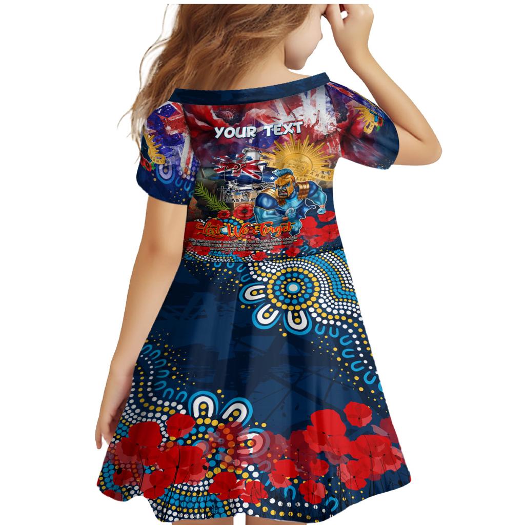 Personalised Australia Rugby Titans ANZAC Family Matching Mermaid Dress and Hawaiian Shirt Gold Coast Scratch Style