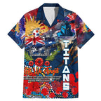 Personalised Australia Rugby Titans ANZAC Family Matching Mermaid Dress and Hawaiian Shirt Gold Coast Scratch Style