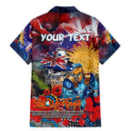 Personalised Australia Rugby Titans ANZAC Family Matching Mermaid Dress and Hawaiian Shirt Gold Coast Scratch Style