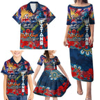Personalised Australia Rugby Titans ANZAC Family Matching Puletasi and Hawaiian Shirt Gold Coast Scratch Style