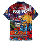 Personalised Australia Rugby Titans ANZAC Family Matching Summer Maxi Dress and Hawaiian Shirt Gold Coast Scratch Style