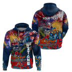Personalised Australia Rugby Titans ANZAC Hoodie Gold Coast Scratch Style