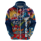 Personalised Australia Rugby Titans ANZAC Hoodie Gold Coast Scratch Style