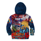 Personalised Australia Rugby Titans ANZAC Kid Hoodie Gold Coast Scratch Style