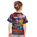Personalised Australia Rugby Titans ANZAC Kid T Shirt Gold Coast Scratch Style