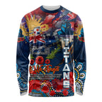 Personalised Australia Rugby Titans ANZAC Long Sleeve Shirt Gold Coast Scratch Style