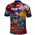 Personalised Australia Rugby Titans ANZAC Polo Shirt Gold Coast Scratch Style