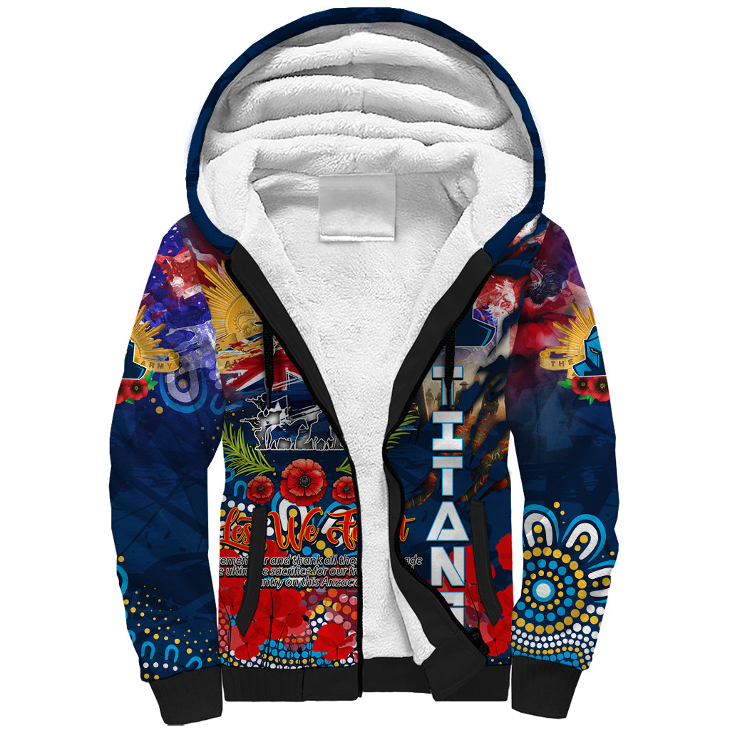 Personalised Australia Rugby Titans ANZAC Sherpa Hoodie Gold Coast Scratch Style