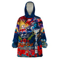 Personalised Australia Rugby Titans ANZAC Wearable Blanket Hoodie Gold Coast Scratch Style
