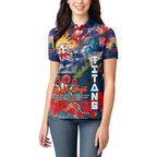 Personalised Australia Rugby Titans ANZAC Women Polo Shirt Gold Coast Scratch Style