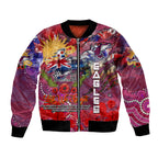 Personalised Australia Rugby Sea Eagles ANZAC Bomber Jacket Manly-Warringah Scratch Style