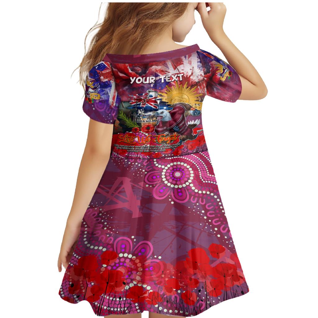 Personalised Australia Rugby Sea Eagles ANZAC Family Matching Mermaid Dress and Hawaiian Shirt Manly-Warringah Scratch Style
