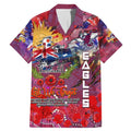 Personalised Australia Rugby Sea Eagles ANZAC Family Matching Mermaid Dress and Hawaiian Shirt Manly-Warringah Scratch Style