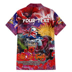 Personalised Australia Rugby Sea Eagles ANZAC Family Matching Mermaid Dress and Hawaiian Shirt Manly-Warringah Scratch Style