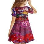 Personalised Australia Rugby Sea Eagles ANZAC Family Matching Off Shoulder Short Dress and Hawaiian Shirt Manly-Warringah Scratch Style