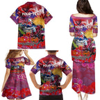 Personalised Australia Rugby Sea Eagles ANZAC Family Matching Puletasi and Hawaiian Shirt Manly-Warringah Scratch Style