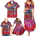 Personalised Australia Rugby Sea Eagles ANZAC Family Matching Summer Maxi Dress and Hawaiian Shirt Manly-Warringah Scratch Style