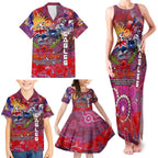 Personalised Australia Rugby Sea Eagles ANZAC Family Matching Tank Maxi Dress and Hawaiian Shirt Manly-Warringah Scratch Style