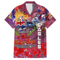 Personalised Australia Rugby Sea Eagles ANZAC Hawaiian Shirt Manly-Warringah Scratch Style