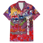 Personalised Australia Rugby Sea Eagles ANZAC Hawaiian Shirt Manly-Warringah Scratch Style