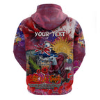 Personalised Australia Rugby Sea Eagles ANZAC Hoodie Manly-Warringah Scratch Style
