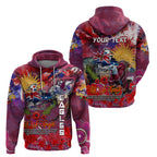 Personalised Australia Rugby Sea Eagles ANZAC Hoodie Manly-Warringah Scratch Style