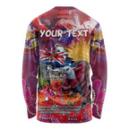 Personalised Australia Rugby Sea Eagles ANZAC Long Sleeve Shirt Manly-Warringah Scratch Style