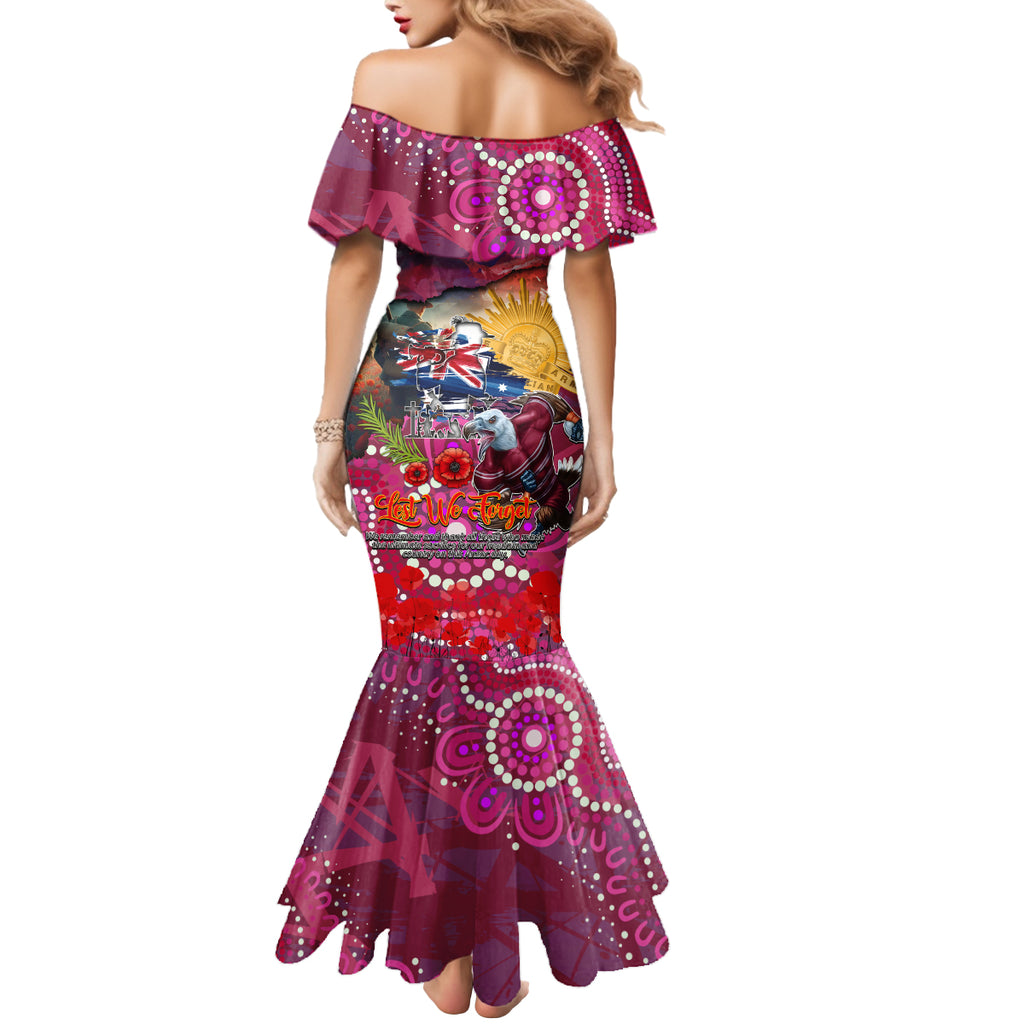 Personalised Australia Rugby Sea Eagles ANZAC Mermaid Dress Manly-Warringah Scratch Style