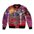 Personalised Australia Rugby Sea Eagles ANZAC Sleeve Zip Bomber Jacket Manly-Warringah Scratch Style