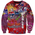 Personalised Australia Rugby Sea Eagles ANZAC Sweatshirt Manly-Warringah Scratch Style