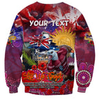 Personalised Australia Rugby Sea Eagles ANZAC Sweatshirt Manly-Warringah Scratch Style