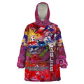 Personalised Australia Rugby Sea Eagles ANZAC Wearable Blanket Hoodie Manly-Warringah Scratch Style