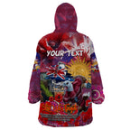 Personalised Australia Rugby Sea Eagles ANZAC Wearable Blanket Hoodie Manly-Warringah Scratch Style
