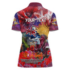 Personalised Australia Rugby Sea Eagles ANZAC Women Polo Shirt Manly-Warringah Scratch Style