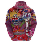 Personalised Australia Rugby Sea Eagles ANZAC Zip Hoodie Manly-Warringah Scratch Style