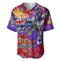 Personalised Australia Rugby Storm ANZAC Baseball Jersey Melbourne Scratch Style