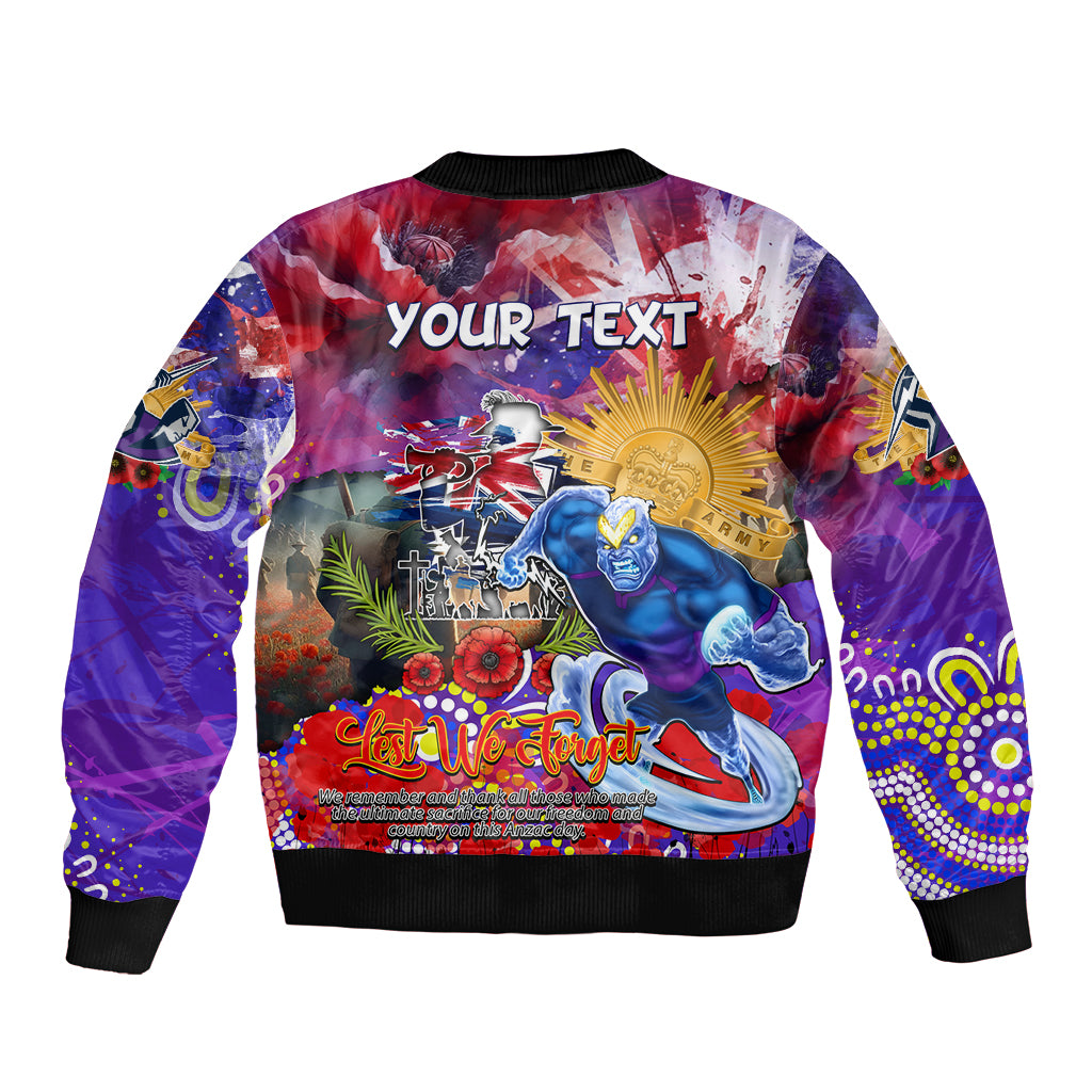 Personalised Australia Rugby Storm ANZAC Bomber Jacket Melbourne Scratch Style
