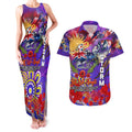 Personalised Australia Rugby Storm ANZAC Couples Matching Tank Maxi Dress and Hawaiian Shirt Melbourne Scratch Style
