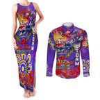 Personalised Australia Rugby Storm ANZAC Couples Matching Tank Maxi Dress and Long Sleeve Button Shirt Melbourne Scratch Style