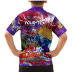 Personalised Australia Rugby Storm ANZAC Family Matching Mermaid Dress and Hawaiian Shirt Melbourne Scratch Style