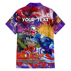 Personalised Australia Rugby Storm ANZAC Family Matching Off Shoulder Maxi Dress and Hawaiian Shirt Melbourne Scratch Style