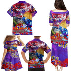 Personalised Australia Rugby Storm ANZAC Family Matching Puletasi and Hawaiian Shirt Melbourne Scratch Style