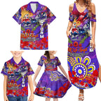 Personalised Australia Rugby Storm ANZAC Family Matching Summer Maxi Dress and Hawaiian Shirt Melbourne Scratch Style