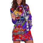 Personalised Australia Rugby Storm ANZAC Hoodie Dress Melbourne Scratch Style