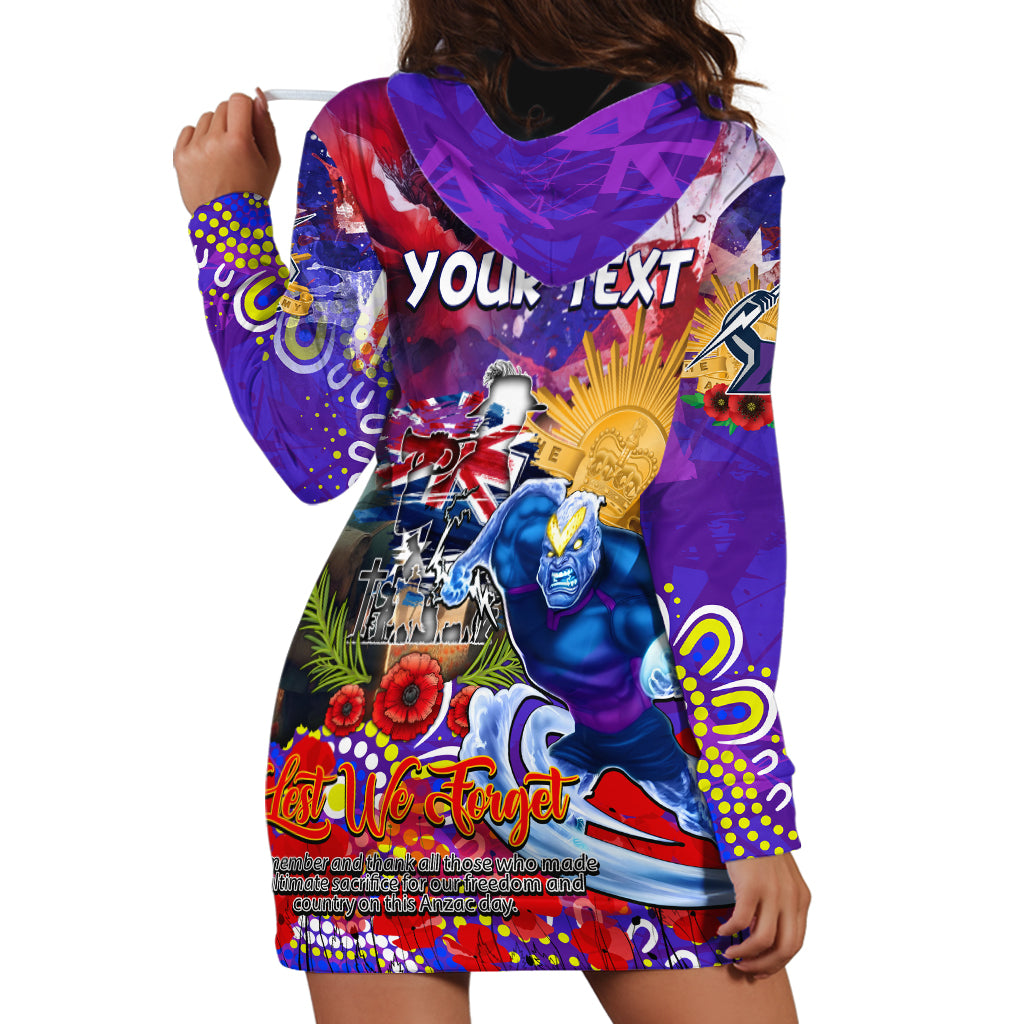 Personalised Australia Rugby Storm ANZAC Hoodie Dress Melbourne Scratch Style