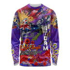 Personalised Australia Rugby Storm ANZAC Long Sleeve Shirt Melbourne Scratch Style