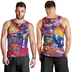 Personalised Australia Rugby Storm ANZAC Men Tank Top Melbourne Scratch Style
