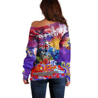 Personalised Australia Rugby Storm ANZAC Off Shoulder Sweater Melbourne Scratch Style