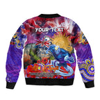 Personalised Australia Rugby Storm ANZAC Sleeve Zip Bomber Jacket Melbourne Scratch Style